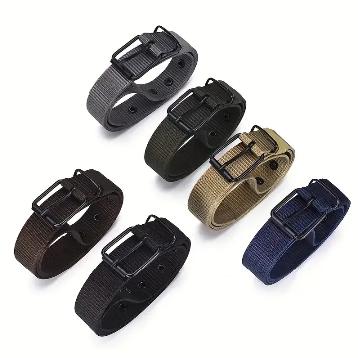 1pc%20Mens%20Durable%20Nylon%20Canvas%20Belt%20-%20Heavy-Duty%20%20Work%20Belt%20with%20Stylish%20Quick-Release%20Prong%20Buckle%20for%20Everyday%20Wear%20-%20Image%202