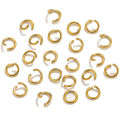 100pcs PVD Gold Plated Stainless Steel Open Jump Rings Connectors for DIY Jewelry Making Split Ring Jewelry Findings Accessoires. 