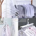 Multifunctional Magic Smart Hanger Storage Foldable Artifact Clothes Rack Household Drying Rack Clothing Multi-Layer Folding Hanger. 