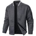 New Mens Long Sleeve Zipper Jacket Coats Stand Up Sweatshirts Outdoor Streetwear Autumn Warm Solid Color Baseball Jacket Men. 