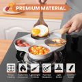 Egg Pan Omelette Pan 4-Cup Nonstick Granite Omelette Skillet Pancake Pan Healthy Egg Cooker Suitable for Gas Stove & Induction. 