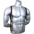 Men Leather Suspenders Body Chest Suspenders Adjustable Buckle Shoulder Armors Straps Punk Black Belt Club Party Rave Costumes.