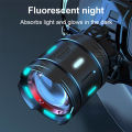 1000W LED Super Bright Headlight With Fluoresce Headlamp Zoom Waterproof Head Lamp Outdoor Camping Hunting Head Lantern 18650. 