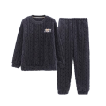Autumn and Winter New Men's Coral Fleece Thermal Underwear Pajamas Homewear Suit Teenagers Thickened Facecloth Pajamas Homewear. 