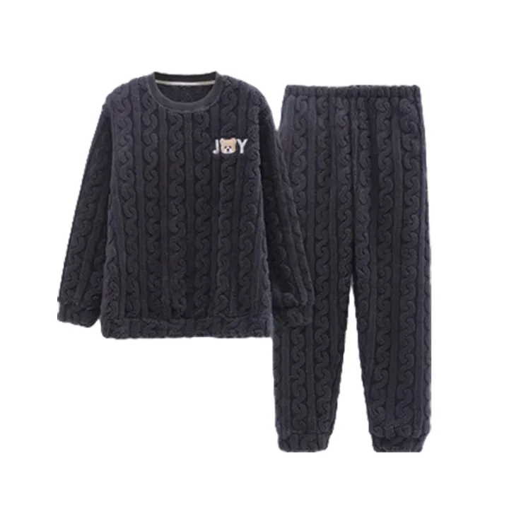 Autumn%20and%20Winter%20New%20Men's%20Coral%20Fleece%20Thermal%20Underwear%20Pajamas%20Homewear%20Suit%20Teenagers%20Thickened%20Facecloth%20Pajamas%20Homewear%20-%20Image%205