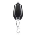 1500mAh Mini Portable Keychain Phone Charger with Retractable Plug, Fast Charging for iPhone and Android, Waterproof, Compact Design, Built-in Carabiner. 