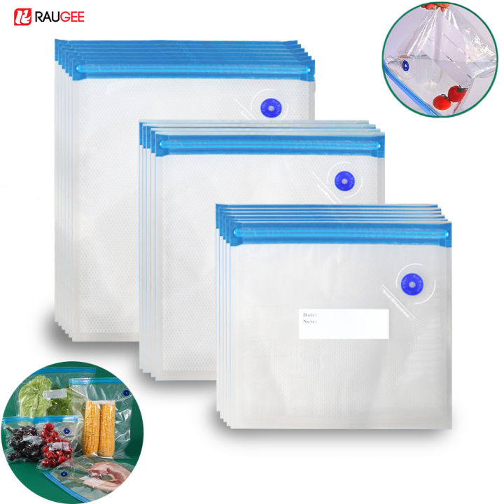Food Vacuum Bags Reusable Zip Lock Food Vacuum Packaging with Sealing Pump Food Grade Frozen Packaging For Kitchen Vacuum Bags