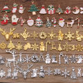 Random 20Pcs 10- 40 Style Alloy Metal Christmas Drop Oil Charms Gold Color Pendant For DIY Bracelet Necklace Jewelry Making. 
