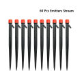 60 Pack Drip Irrigation Emitters Sprays for 1/4" Drip Irrigation Tubing  Automatic Micro Watering Irrigation System for Garden. 