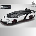 1:24 scale LAMBORGHINI VENENO diecast model car lights sound pull back. 