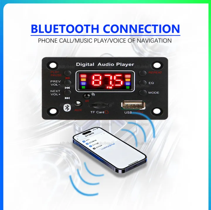 5V-12V%20Bluetooth%20Amplifier%20Board%20Complete%20Kit%20with%20Remote%20Display%20Power%20Adapter%20Cable%20&%20%20Box%20for%20Car%20PC%20DIY%20Speaker%20Home%20-%20Image%204