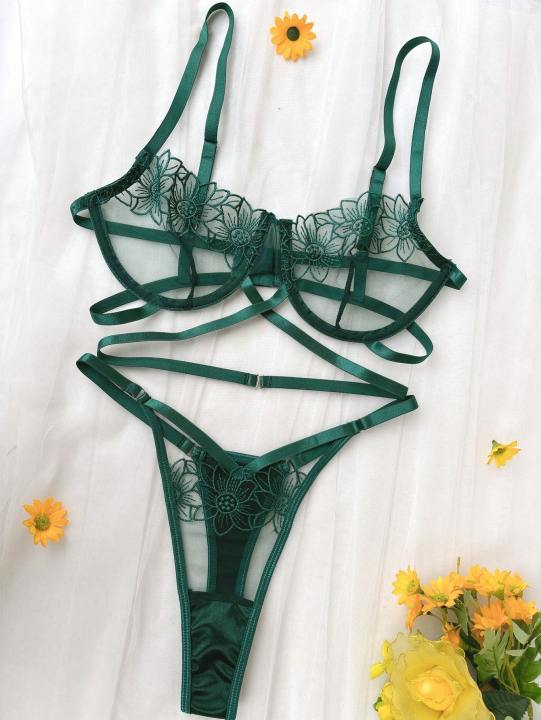 High-End%20Floral%20Embroidered%20Underwire%20Bra%20Set,%20Women's%20Mesh%20Unlined%20Bra%20+%20Panties%20-%20Image%206