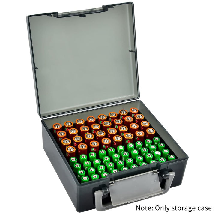Storage Organizer Box for 54/72 AA AAA Batteries, Battery Holder Case, Home Drawer Garage Container(Case Only)