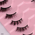 Z'LRAQI BEAUTY half eye 10 pairs Fox eye makeup False eyelashes Sweet cool style suitable for light makeup. 