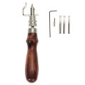 5 in 1 Pro Leather Craft Stitching Tool Adjustable Stitching and Groover Crease Leather Craft Edge Press Kit Sewing Accessories. 