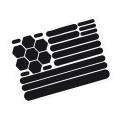 Motorcycle Sticker Reflective Gear Reflective Black Stickers Motorcycle Reflective Tape for Helmet Cars Trailers Bikes premium. 