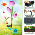 Solar LED Light Outdoor Tulip Rose Flower Lamp Landscape Garden Decor Lawn Lamp Waterproof Garden Lights Outdoor Solar Lights. 