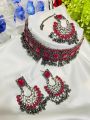 Emitation Choker Necklace Set Earring tikl For Women - Necklace For Girls.