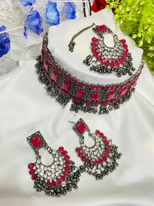 Emitation%20%20Choker%20Necklace%20Set%20%20Earring%20tikl%20For%20Women%20-%20Necklace%20For%20Girls%20-%20Image%202