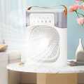3 in 1 mini air conditioner fan,  smaller portable fan  with ice cubes  , evaporative system with 7 Leds. 