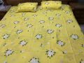 King Size Flower Printed Bedsheet With 2 Pillow Cover 225cmx 240cm. 