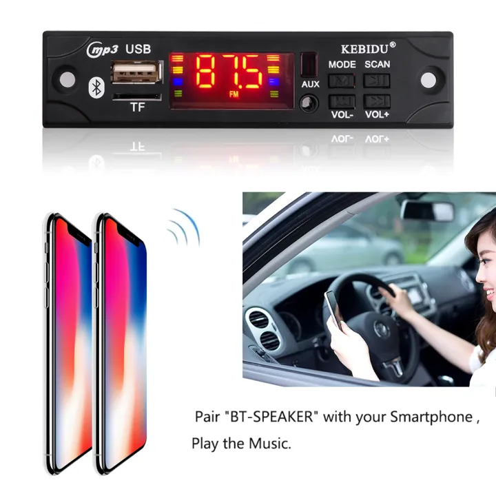 Kebidu%20Wireless%20Bluetooth%209V%2012V%20MP3%20WMA%20Decoder%20Board%20MP3%20Player%20Car%20Audio%20USB%20TF%20FM%20Radio%20Module%20with%20Remote%20Control%20For%20Car%20-%20Image%207