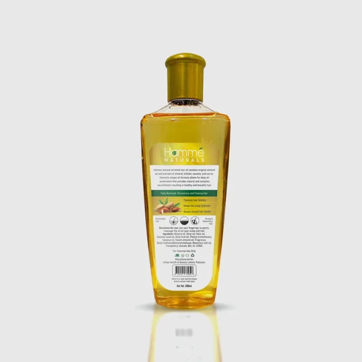 Almond Enriched Hair Oil For Smooth & Shiny Hair – Nourishing Formula ...