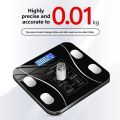1Pcs USB Smart Body Fat Scale Rechargeable Digital Electronic Precise Weighing Balance With App 13 Metrics For Home Bathroom Gym.