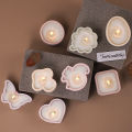 Creative 4 Holes Cement Jar Silicone Mold DIY Multiple Shapes Gypsum Scented Candle Cup Resin Mold Mini Craft Gift Making Tools.