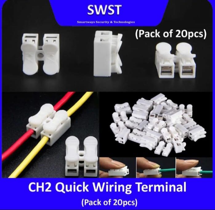 Pack of 5 Quick wiring Terminal Press Type Quick Splice Wire connector For Electric ⚡ Connection CH-2
