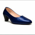 Winter Synthetic Leather Block Heel Pumps for Women - Size 6-11. 