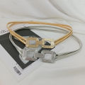 Designer Belts For Women High Quality Luxury Brand Female Waist Gold Chain Belt Elastic Waistband Dress Stretch Metal Riem. 