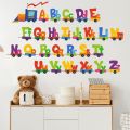 Cartoon Car Train 26 Letters Alphabet Wall Stickers for Kids Rooms Home Decor Children Wall Sticker Room Decoration Accessories. 