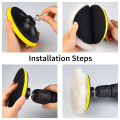 5Pcs 3/4/5/6/7 Inch Car Polish Pad Circle Soft Wool Waxing Buffing Pad Tool Kit  Auto Polishing Detailing Cleaning Goods. 