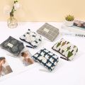 New Canvas Cosmetic Bags Zipper Opening Key Card Holder Cartoon Student Pencil Case Coin Purse Ladies Hand Portable Storage Bag. 