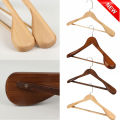 Wide Shoulder Wooden Hangers, Suit Hangers with Non Slip Pants Bar, High-Grade Solid Wood Coat Hangers for Jacket Clothes Hanger. 