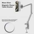 Long Arm Stand For Monitor Stand iPad  Tablet Kindler Tablet Desk Holder Magnetic Bed Phone Stand  Clip Mount. 