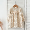 New Sisters Dress Infant Baby Girls Lace Collar Dress Rompers Kids Girls Vintage Flowers Princess Dress Family Clothes Rompers. 