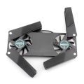 High Quality Portable Laptop Cooler Foldable Silent USB Powered Cooler with Double Fans Notebook Cooler for 7-15 inch Laptop.
