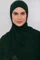 Chiffon Georgette Forest Green Hijab Scarf – Lightweight and Stylish. 