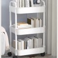 Household Multi-layer Small Cart Storage Rack Floor To Floor Kitchen Bedroom Bathroom Storage Rack Storage Rack With Wheels. 