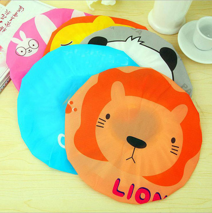 Waterproof%20Women's%20Shower%20Cap%20-%20Reusable%20Bath%20Cap%20(1%20Pc,%20Multicolor)%20-%20Image%202