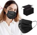 Pack of 20 Disposable Face Masks 3Ply Black Face Mask Disposable Masks Breathable. 