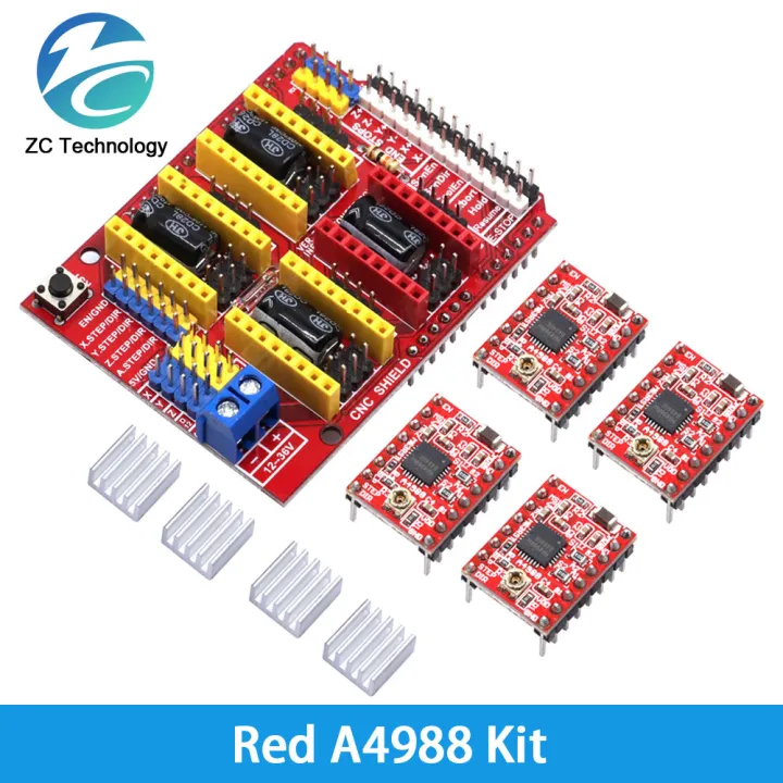 CNC%20Shield%20V3%20Engraving%20Machine%20/%203D%20Printer%20/%20+%204pcs%20A4988%20DRV8825%20AT2100%20Stepper%20Motor%20Driver%20Expansion%20Board%20for%20Arduino%20UNO%20-%20Image%206