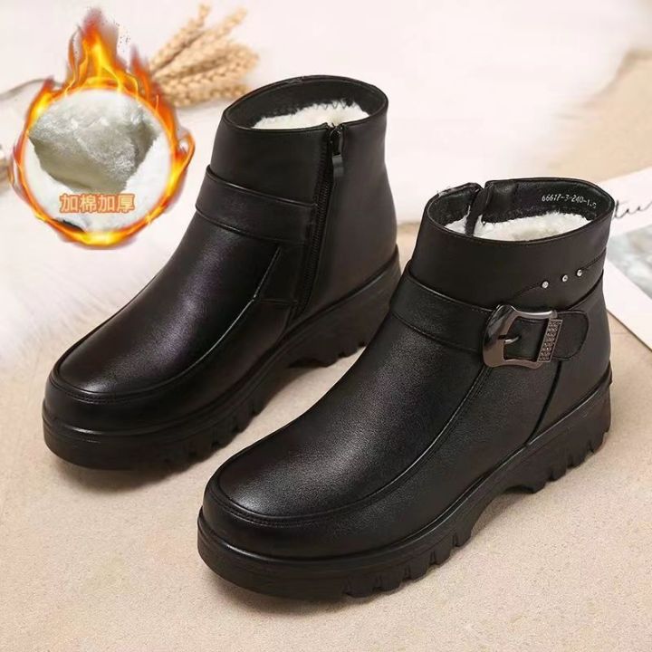 2024%20Fashion%20Winter%20Women%20Pu%20Leather%20Ankle%20Boots%20Female%20Thick%20Plush%20Warm%20Snow%20Boots%20Mother%20Waterproof%20Non-slip%20Booties%20-%20Image%208