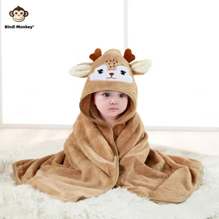 Animal Baby Bathrobe Quick Absorbent Soft Hooded Warm Coral Velvet Bathrobe Sleeping Robe Darling Cuddle Bath for Many Scenes