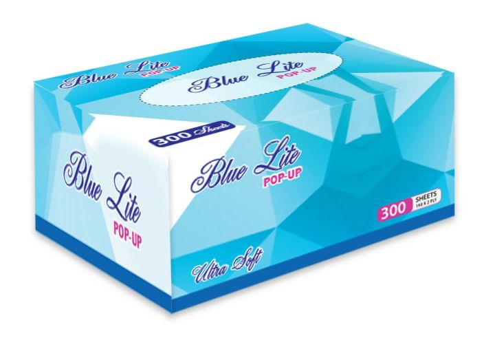 Lab Tissue Blue Blue lite tissue box 300sheets 2ply (pack of 4) 4box (SAVE RS 100) on ...