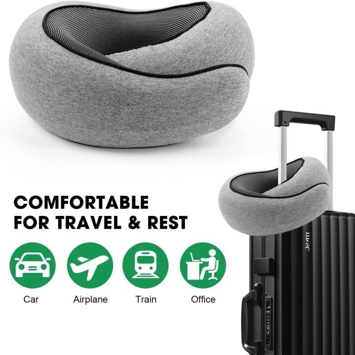 Portable%20Adjustable%20Travel%20Neck%20Pillow%20Memory%20Foam%20U-shaped%20Pillow%20Snail%20Style%20Travel%20Neck%20Support%20Soft%20Noon%20Break%20Sleep%20Pillow%20-%20Image%204