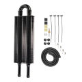 Universal 2 Rows Oil Cooler Kit, Aluminum Remote Transmission Engine Cooler Auto-Manual Radiator Converter Kit. 