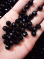 100 Pcs 7~8mm Black Crystal Faceted Plastic Beads For bag making, Jewelry Making DIY Bracelet Necklace Earrings Crafting Embroidery etc. 